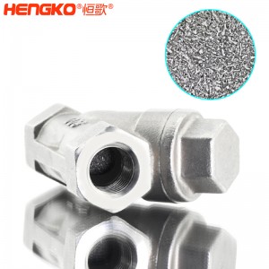 恒歌定制316L粉末燒結(jié)不銹鋼Y型過濾器耐腐蝕易清洗，用于化工行業(yè)