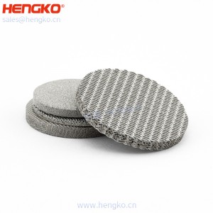 濾芯廠家不銹鋼316燒結網過濾片呼吸金屬孔隙均勻透氣，水處理過濾用